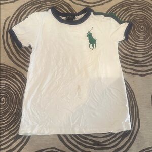 Polo White T-Shirt with Green Logo